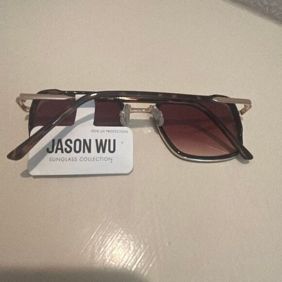 Jason Wu Oversized Square Sunglasses Brown Gold Tortoise Shell Statement NWT main image 7